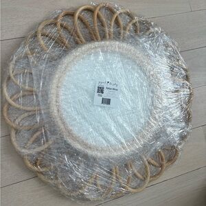 Round Rattan Wall Mirror - Natural Beige